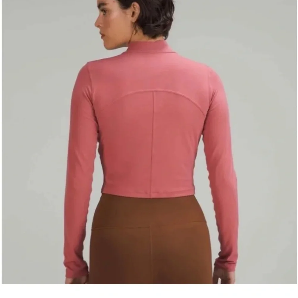 Lululemon All Aligned Mock Neck Long Sleeve Shirt Brier Rose - 6